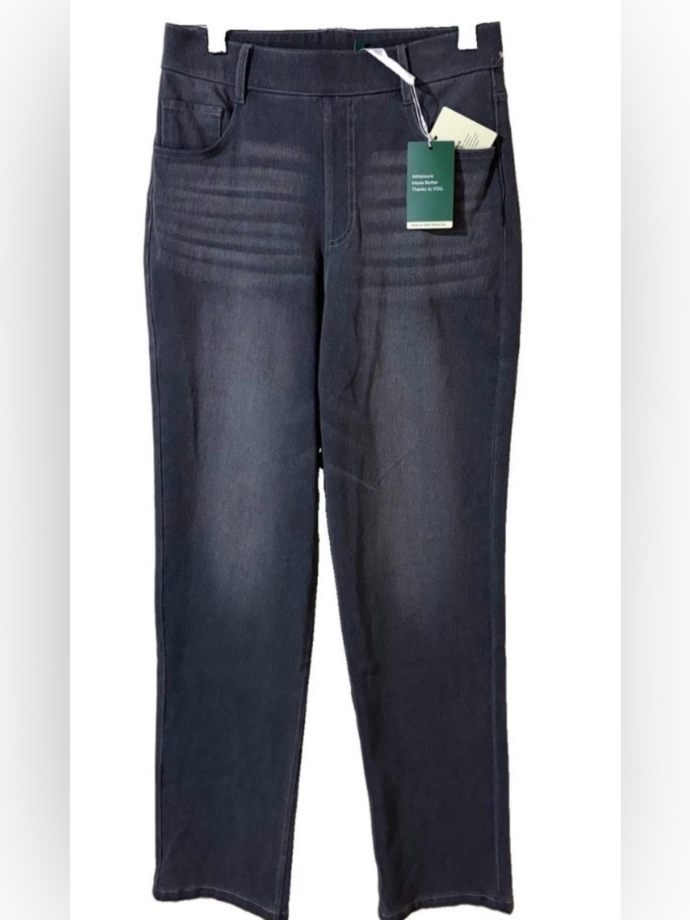 NWT Halara Flex High Waisted Straight Leg Casual Jeans Grey M